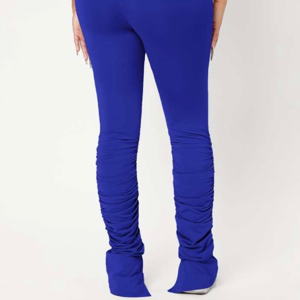 Skinny leggings rutched bottoms